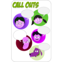 download Call Outs clipart image with 270 hue color