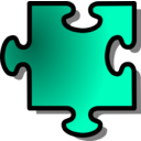 download Green Jigsaw Piece 11 clipart image with 45 hue color
