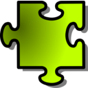 download Green Jigsaw Piece 11 clipart image with 315 hue color
