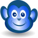 download Funny Monkey Face clipart image with 180 hue color