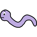 download Funny Earthworm Cartoon clipart image with 270 hue color