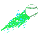 download Baseball With Flame clipart image with 135 hue color