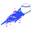 download Baseball With Flame clipart image with 225 hue color