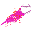 download Baseball With Flame clipart image with 315 hue color