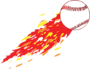 Baseball With Flame