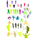 download Silhouettes clipart image with 45 hue color