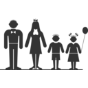 download Happy Family clipart image with 180 hue color