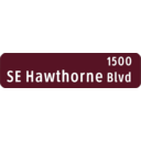 download Portland Oregon Street Name Sign Se Hawthorne Blvd clipart image with 225 hue color