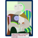 download Pablo Picasso La Lettura clipart image with 45 hue color