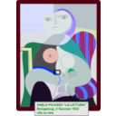 download Pablo Picasso La Lettura clipart image with 180 hue color
