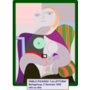 download Pablo Picasso La Lettura clipart image with 315 hue color