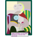 download Pablo Picasso La Lettura clipart image with 0 hue color