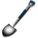 download Shovel clipart image with 180 hue color