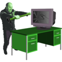 download Computer Rage clipart image with 90 hue color
