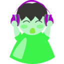 download Boy With Headphone2 clipart image with 90 hue color