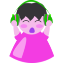download Boy With Headphone2 clipart image with 270 hue color