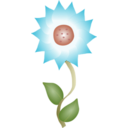 download Blue Flower clipart image with 315 hue color