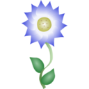 download Blue Flower clipart image with 0 hue color