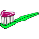 download Toothbrush And Toothpaste clipart image with 135 hue color