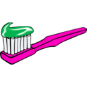 download Toothbrush And Toothpaste clipart image with 315 hue color