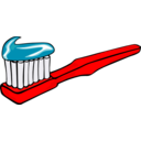 download Toothbrush And Toothpaste clipart image with 0 hue color