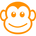 download Funny Monkey Face Simple Path clipart image with 135 hue color