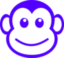 Funny Monkey Face Simple Path