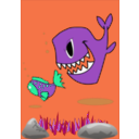 download Evil Fish And Fish Scared clipart image with 180 hue color