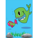 download Evil Fish And Fish Scared clipart image with 0 hue color