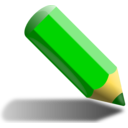 download Green Pencil clipart image with 0 hue color