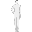 download Male Body Silhouette Front clipart image with 90 hue color