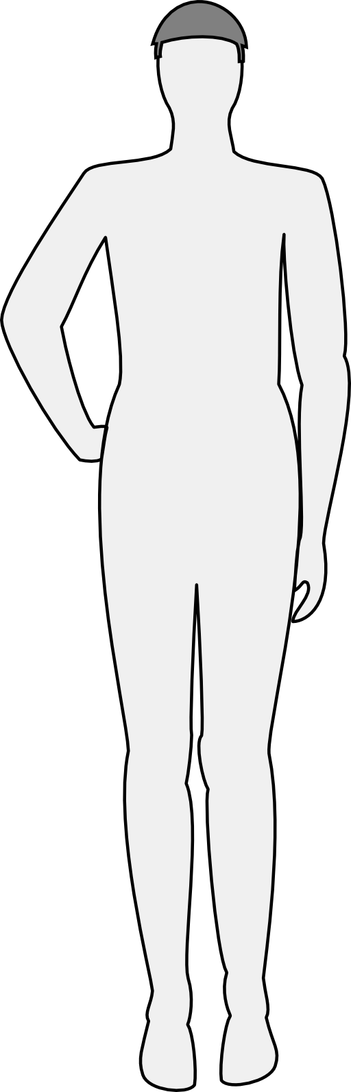Male Body Silhouette Front