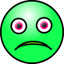 download Emoticons Sad Face clipart image with 90 hue color