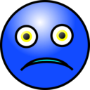 download Emoticons Sad Face clipart image with 180 hue color