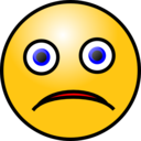 download Emoticons Sad Face clipart image with 0 hue color