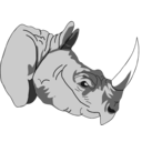 download Architetto Rhinoceros 1 clipart image with 0 hue color
