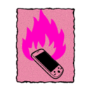 download Burn Your Phone clipart image with 315 hue color