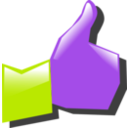 download Thumbs Up clipart image with 225 hue color