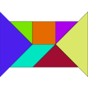 download Tangram clipart image with 225 hue color