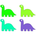 download Dino Icons clipart image with 90 hue color