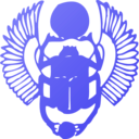 download Golden Scarab clipart image with 180 hue color