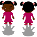 download Black Girl clipart image with 0 hue color