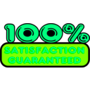download Satisfaction Guaranteed Vector Sticker clipart image with 90 hue color