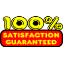 download Satisfaction Guaranteed Vector Sticker clipart image with 0 hue color