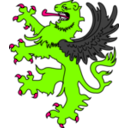 download Winged Lion clipart image with 90 hue color