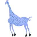 download Rock Art Acacus Giraffe Colored clipart image with 180 hue color