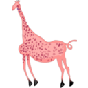 download Rock Art Acacus Giraffe Colored clipart image with 315 hue color