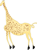 Rock Art Acacus Giraffe Colored