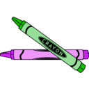download Crayons clipart image with 270 hue color