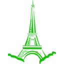download Eiffel Tower Paris clipart image with 270 hue color